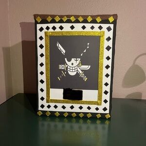 One piece, anime Valentine box Gold and Black Decorative Pirate Skull